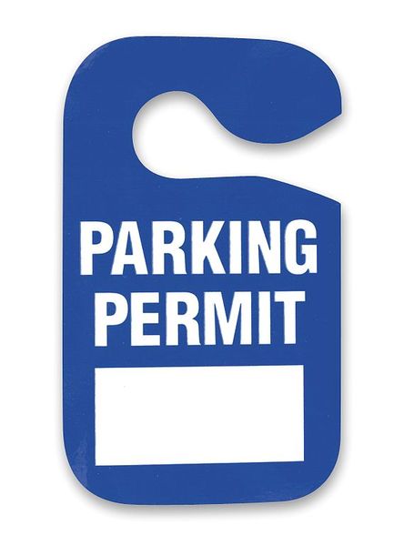 Parking Permit, Blue, W 3 In, PK5