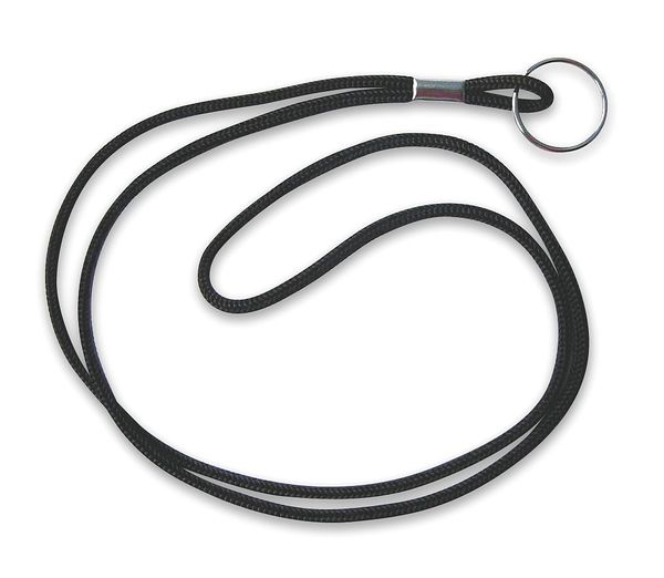 Round Neck Cord, Black, PK10