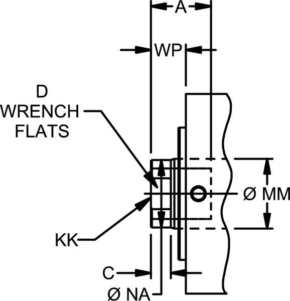 Hydraulic Cylinder, 40mm Bore, 50mm Stroke
