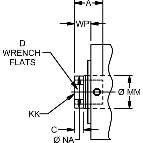 Cylinder, hyd, 40mm Bore, 100mm Stroke
