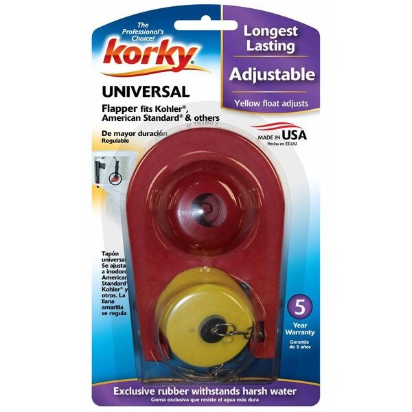 Toilet Flapper, Red, Adjustable