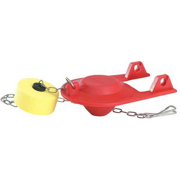 Toilet Flapper, Red, Adjustable