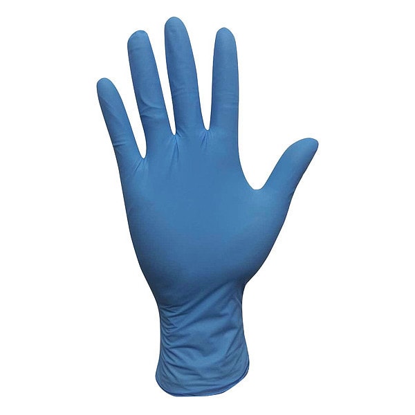 Disposable Nitrile Gloves, 5 mil, Powder-Free, Food-Grade/Gen Purpose, XL (11), Blue, Box of 100