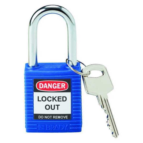 Lockout Padlock, KD, Blue, 1-3/4