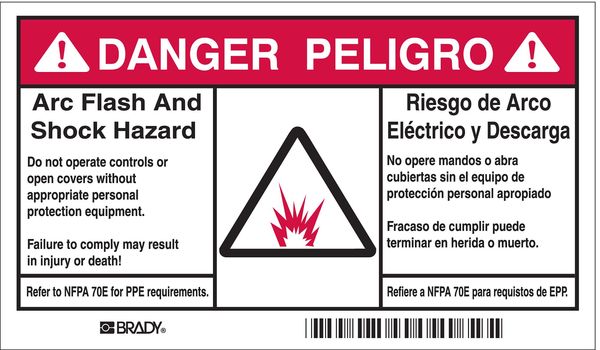 Arc Flash Protection Label, PK100, 102312