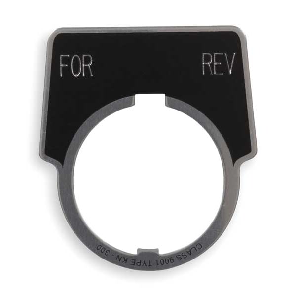 Legend Plate, Forward/Reverse, White/Black