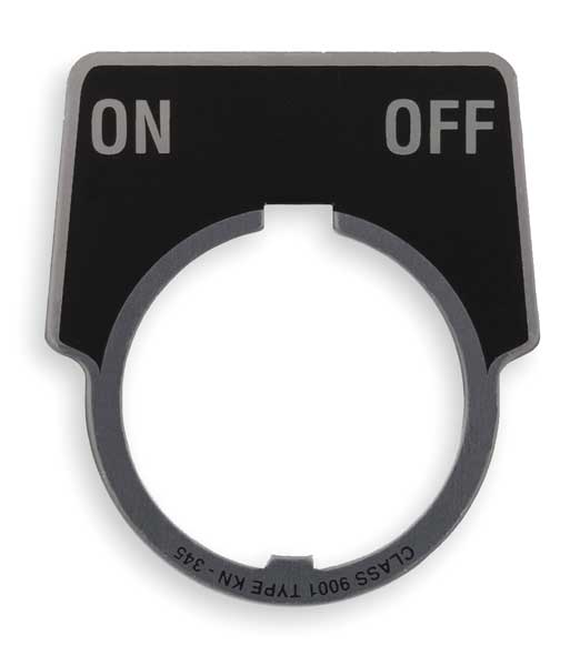 Legend Plate, On/Off, White/Black