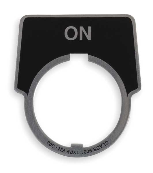 Legend Plate, Half Round, On, White/Black