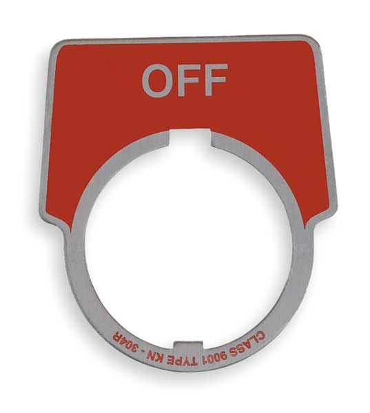 Legend Plate, Half Round, Off, Black