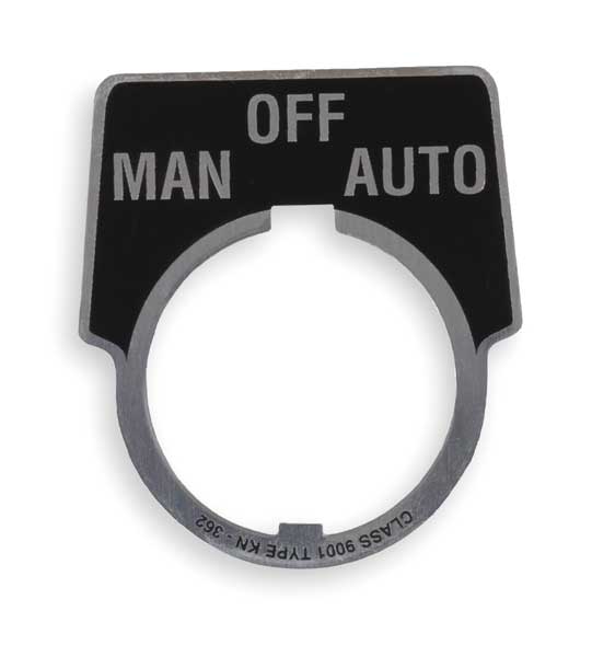 Legend Plate, Man./Off/Auto, White/Black