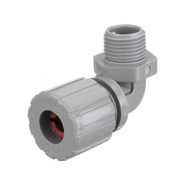 Liquid Tight Connector, 1/2in., 90 deg, Red