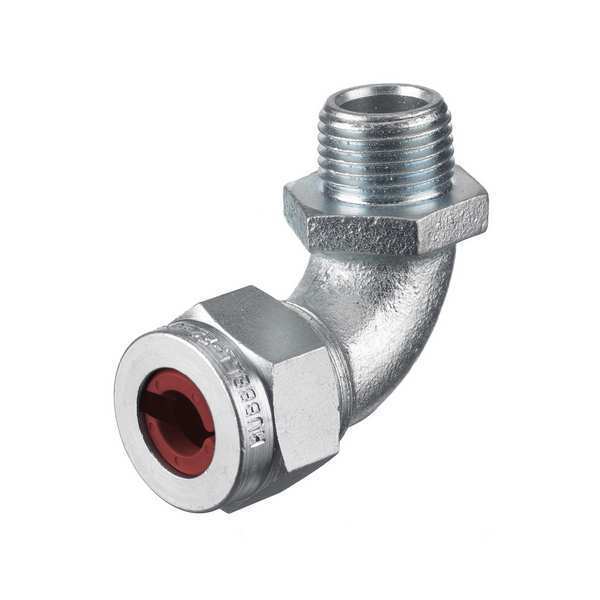 Liquid Tight Connector, 1/2in., 90 deg, Red