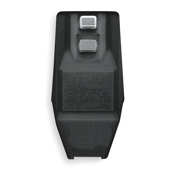 Plug-In GFCI, Blk, 15A, 5-15P, Rainprf, 120V