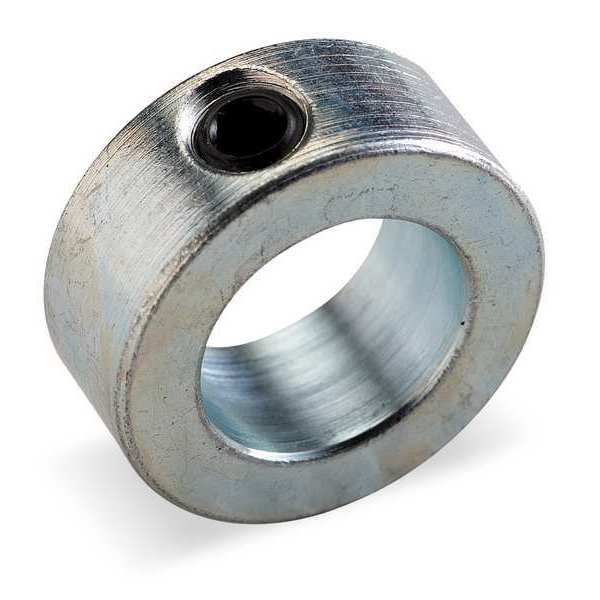 Shaft Collar, Set Screw, 1Pc, 1/2 In, St, PK3