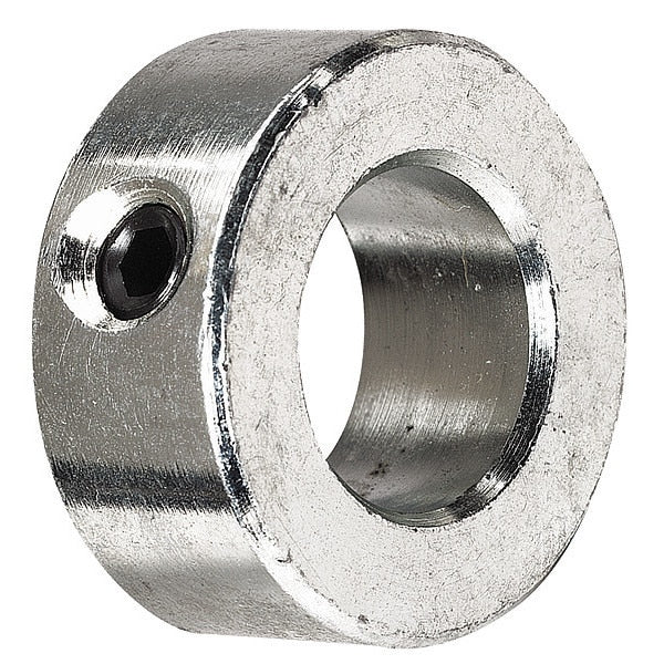 Shaft Collar, Set Screw, 1Pc, 1/4 In, St, PK3