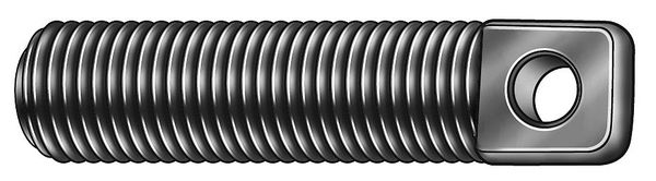 Stationary Spring Anchor, #6-48, 5/8 in L, Carbon Steel Black Oxide
