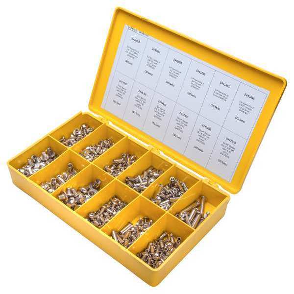 Barrel Bolt Assortment, Stainless Steel, Black Oxide Finish