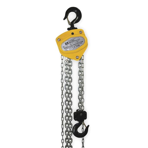 Manual Chain Hoist, 3000 lb., Lift 20 ft.