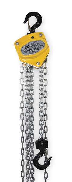 Manual Chain Hoist, 1000 lb., Lift 20 ft.