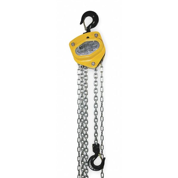 Manual Chain Hoist, 2000 lb., Lift 10 ft.