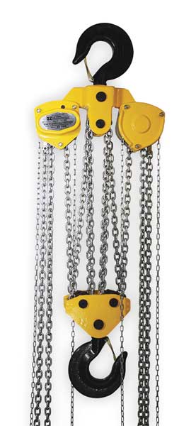 Manual Chain Hoist, 40000 lb., Lift 10 ft.