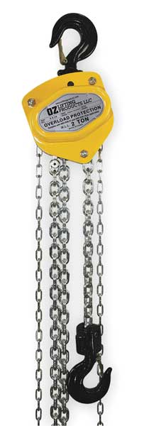 Manual Chain Hoist, 4000 lb., Lift 20 ft.