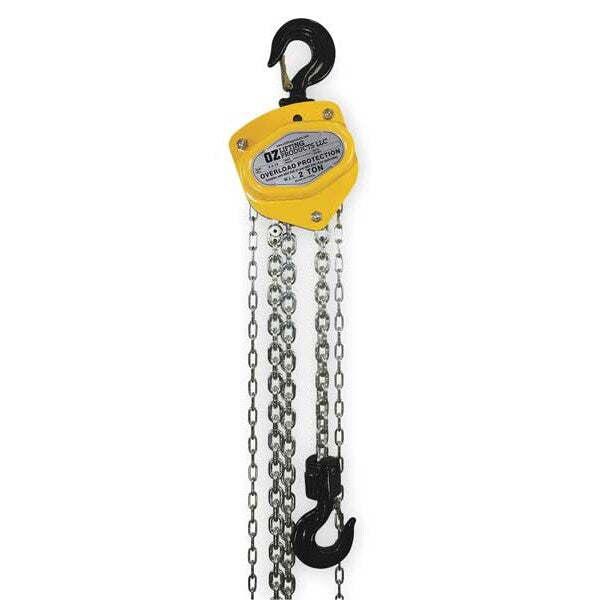 Manual Chain Hoist, 4000 lb., Lift 10 ft.