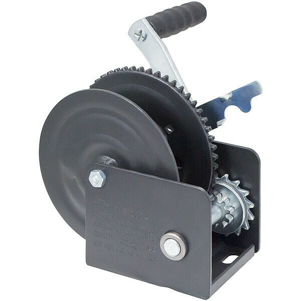 Hand Winch, Spur Gear, Brake, 1200 lb.