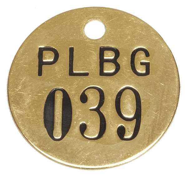 Nbr Tag, 1-1/2 x 1-1/2 In, 26-50, PK25