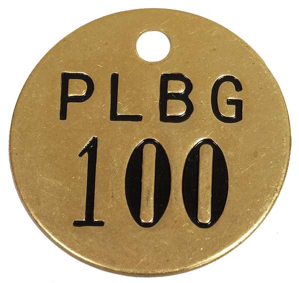 Nbr Tag, 1-1/2 x 1-1/2 In, 76-100, PK25