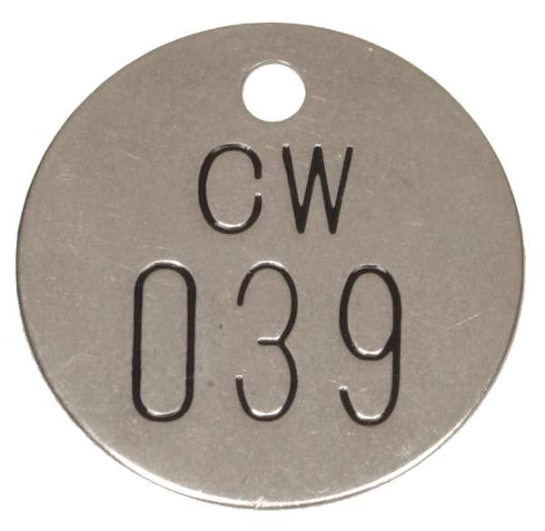 Nbr Tag, 1-1/2 x 1-1/2 In, 26-50, PK25