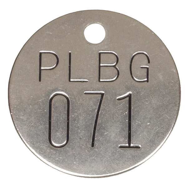 Nbr Tag, 1-1/2 x 1-1/2 In, 51-75, PK25