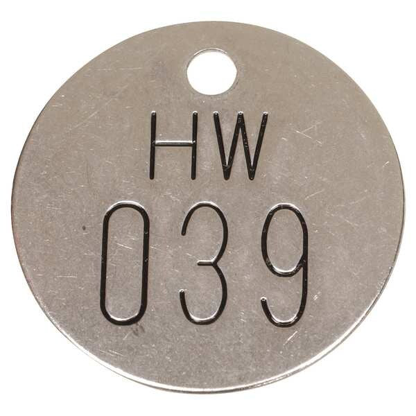 Nbr Tag, 1-1/2 x 1-1/2 In, 26-50, PK25
