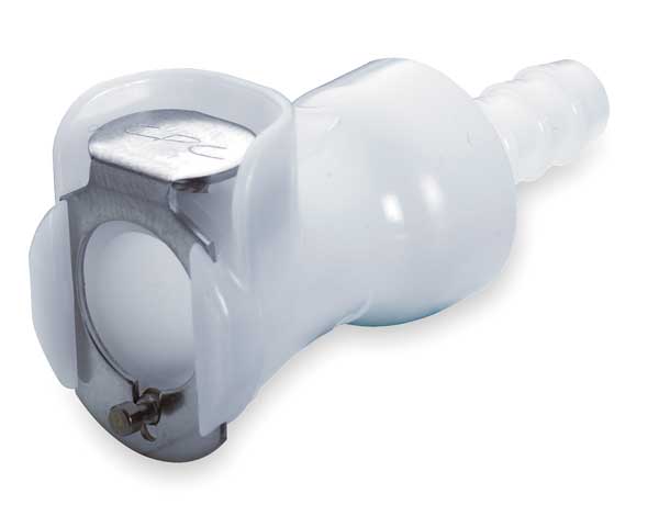 Inline Coupler, Acetal, Shut-Off, Barbed