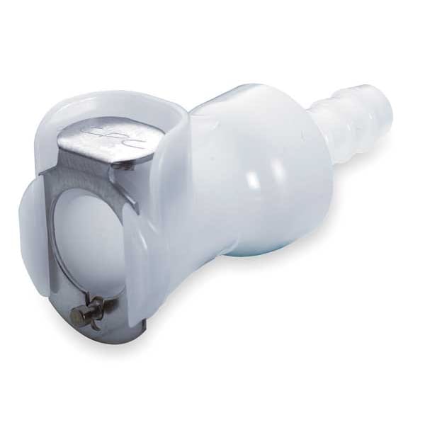 Inline Coupler, Acetal, Shut-Off, Barbed