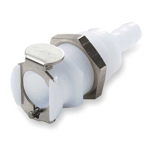 Panel Mount Coupler, Acetal, Shut-Off