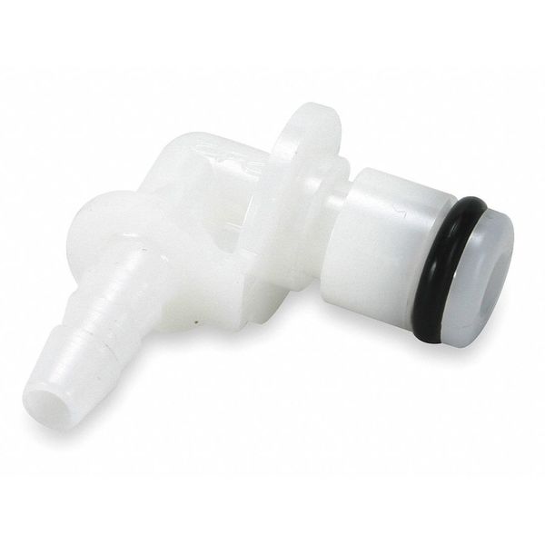 Elbow Insert, Acetal, Shut-Off, Barbed
