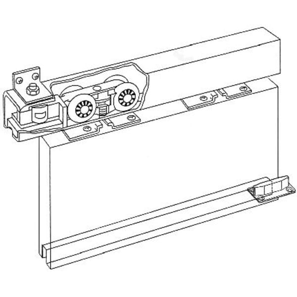 Sliding Door Steel Track and Hardware, 72