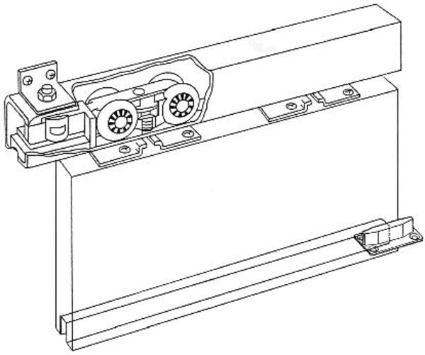 Sliding Door Alum. Track and Hardware, 96