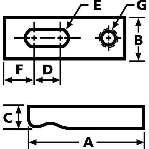 Tapped End Clamp, 1-3/4, 8, 1