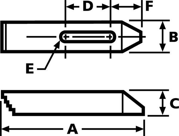 Serrated End Clamp, 1-3/4 In, 1-1/8 In