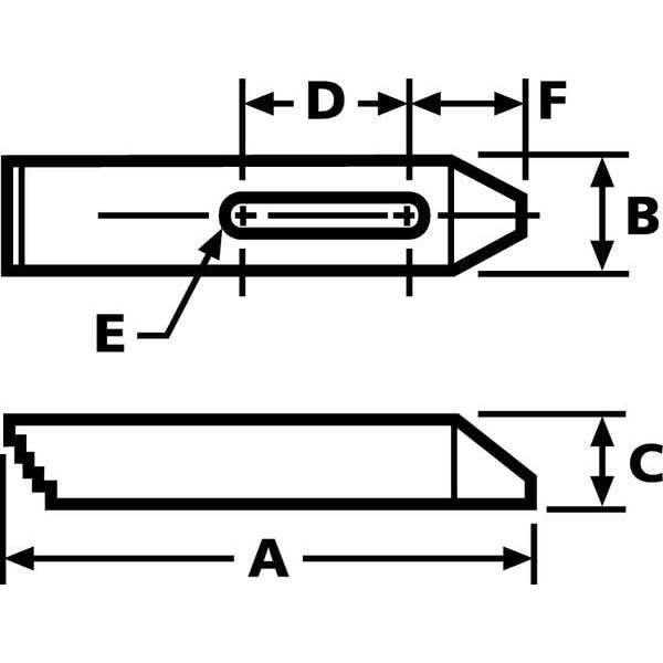 Serrated End Clamp, 1-1/4 In, 5/8 In