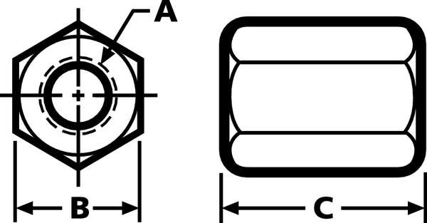 Coupling Nut, 3/4