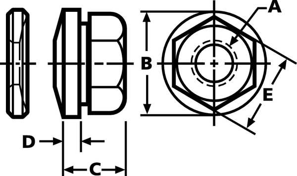 Spherical Flange Nut, 1/2