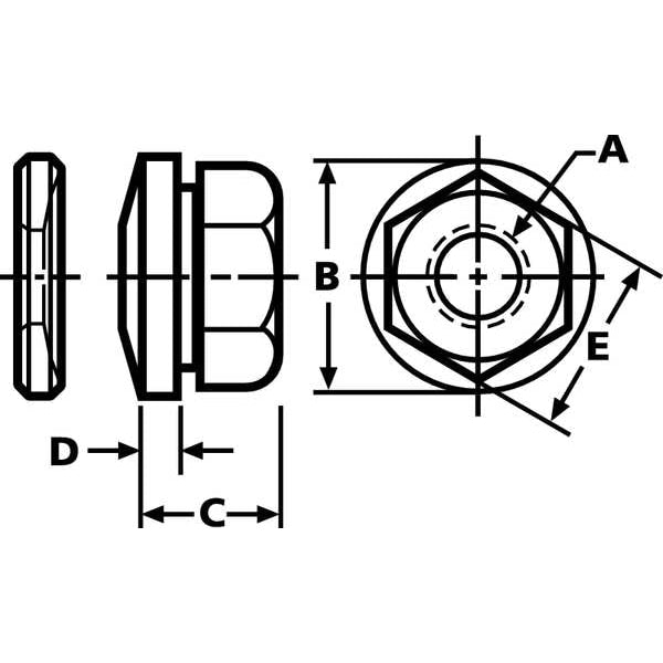 Spherical Flange Nut, 1/2
