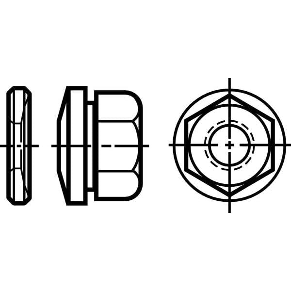 Spherical Flange Nut, 1/2