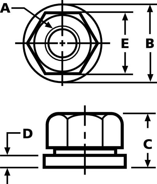 Swivel Flange Nut, 1/2