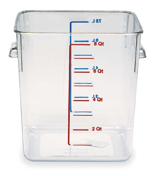 Square Storage Container, 8 qt, Clear