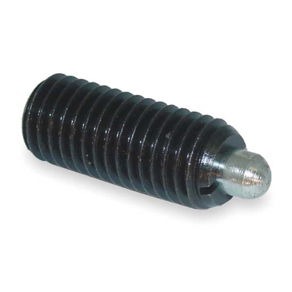 Plunger, Spring, Steel, Zinc, 1/4-28, 1, PK5
