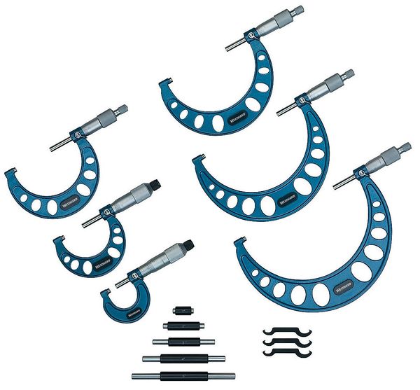 Outside Micrometer Set, 6 Pc, 1-6 In